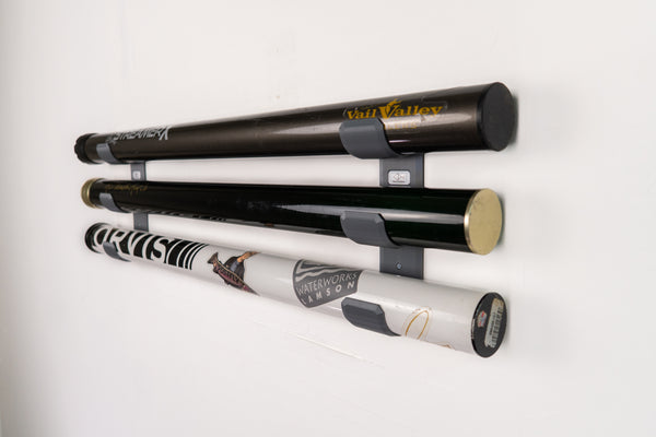 fly rod tube holder triple wall mount