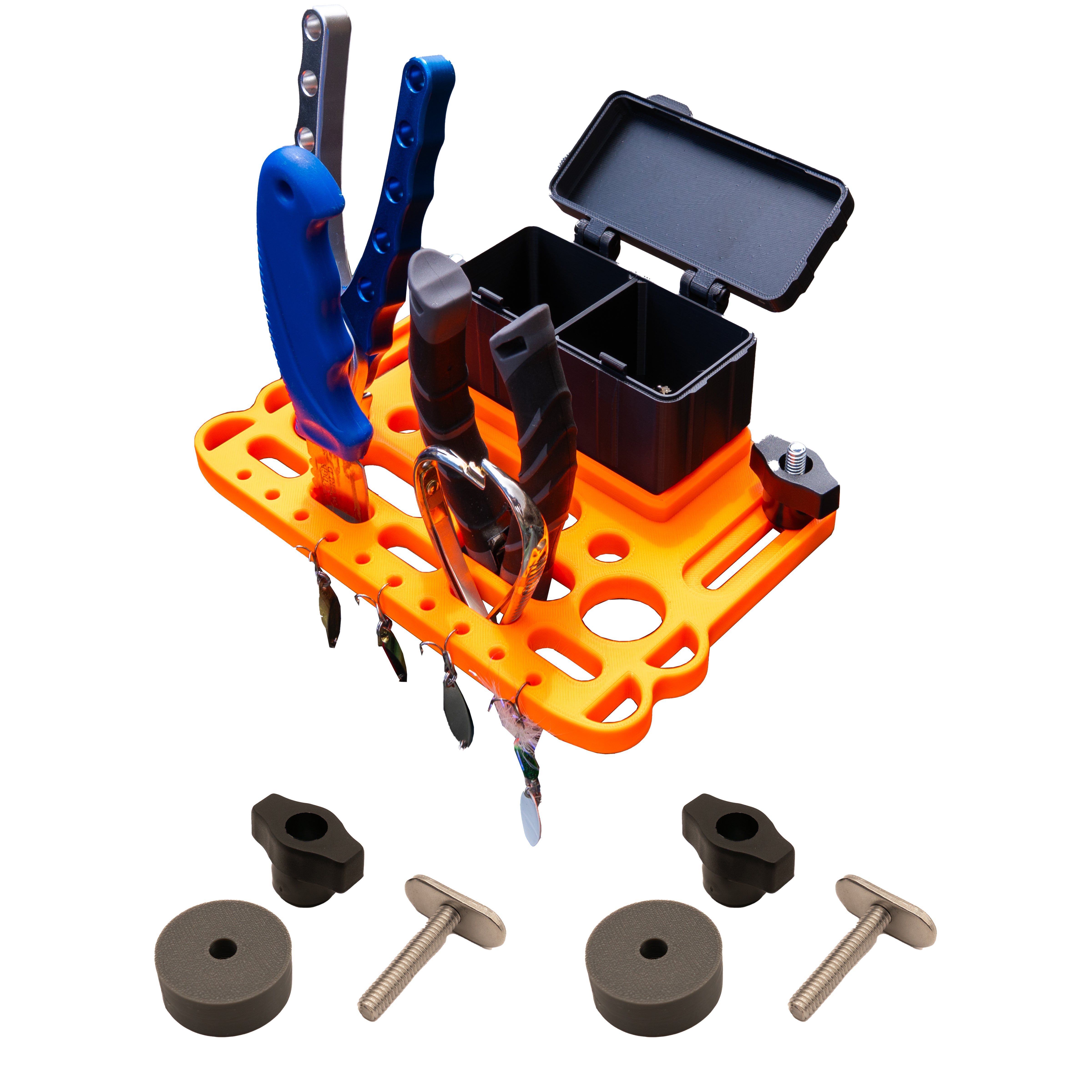 Kayak Rail Mount Mini Tool & Tackle Holder – Track Mounted Organizer