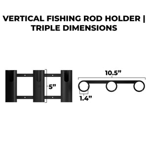 Vertical Fishing Rod Holder | Triple