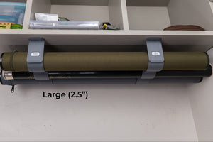 The Fly Rod Tube Holder Triple Shelf by Pesca Innovations comes in a two and a half inch fishing rod tube diameter option.