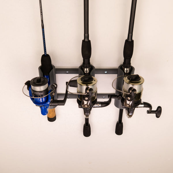 The Vertical Fishing Rod Holder: Triple by Pesca Innovations is rust proof, durable and lightweight.