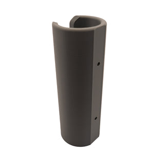 The Vertical Fishing Rod Holder Single Wall Mount by Pesca Innovations is designed for any flat, vertical surface.