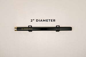 Black rod tube with '2" Diameter' text on a beige background