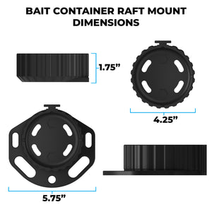 Raft Bait Container – Bait, Fly and Tackle Holder for Raft Frames with Magnetic Lid
