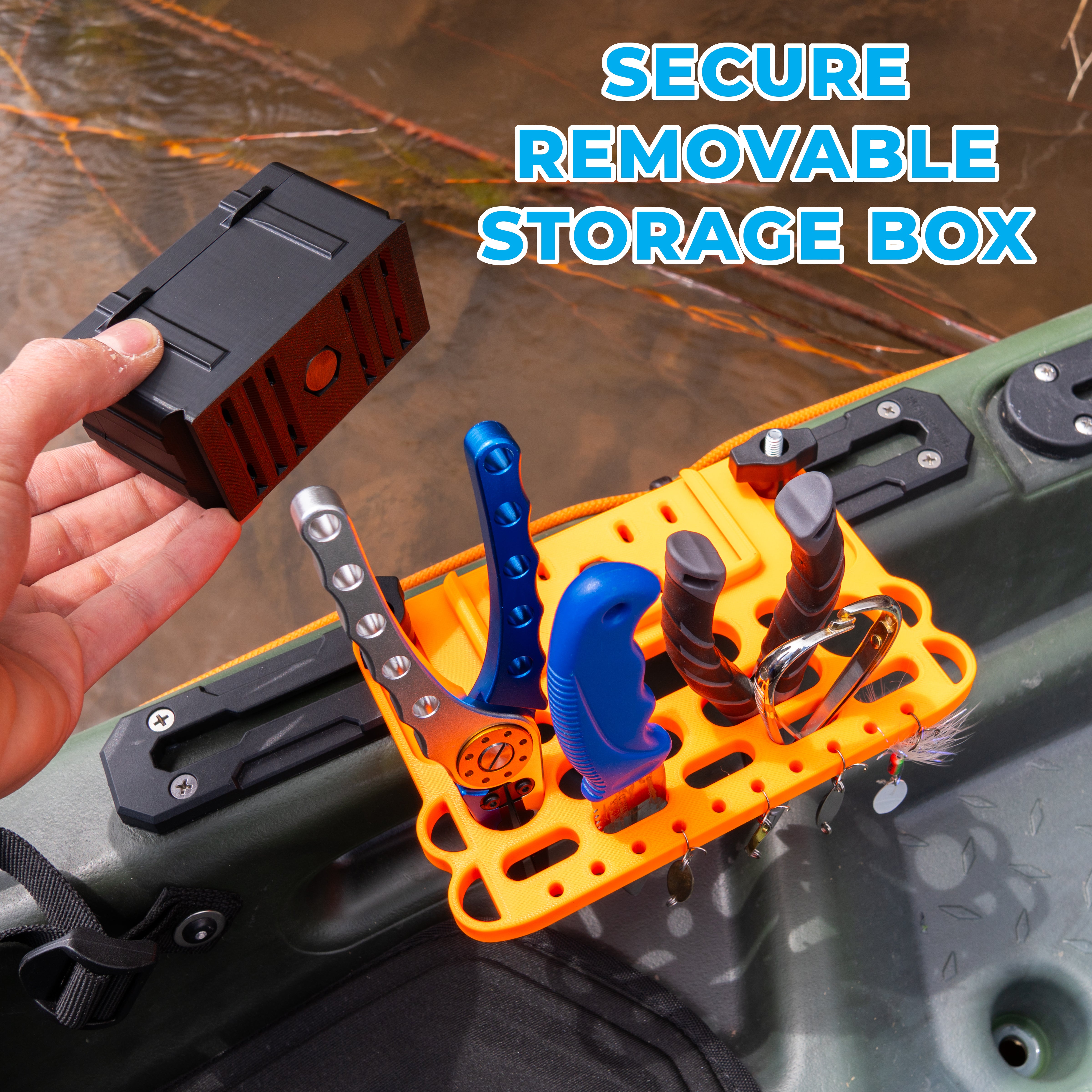Kayak Rail Mount Mini Tool & Tackle Holder | Rail Mount