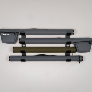 Fly rod tube holder quad wall 2.5" diameter version front view