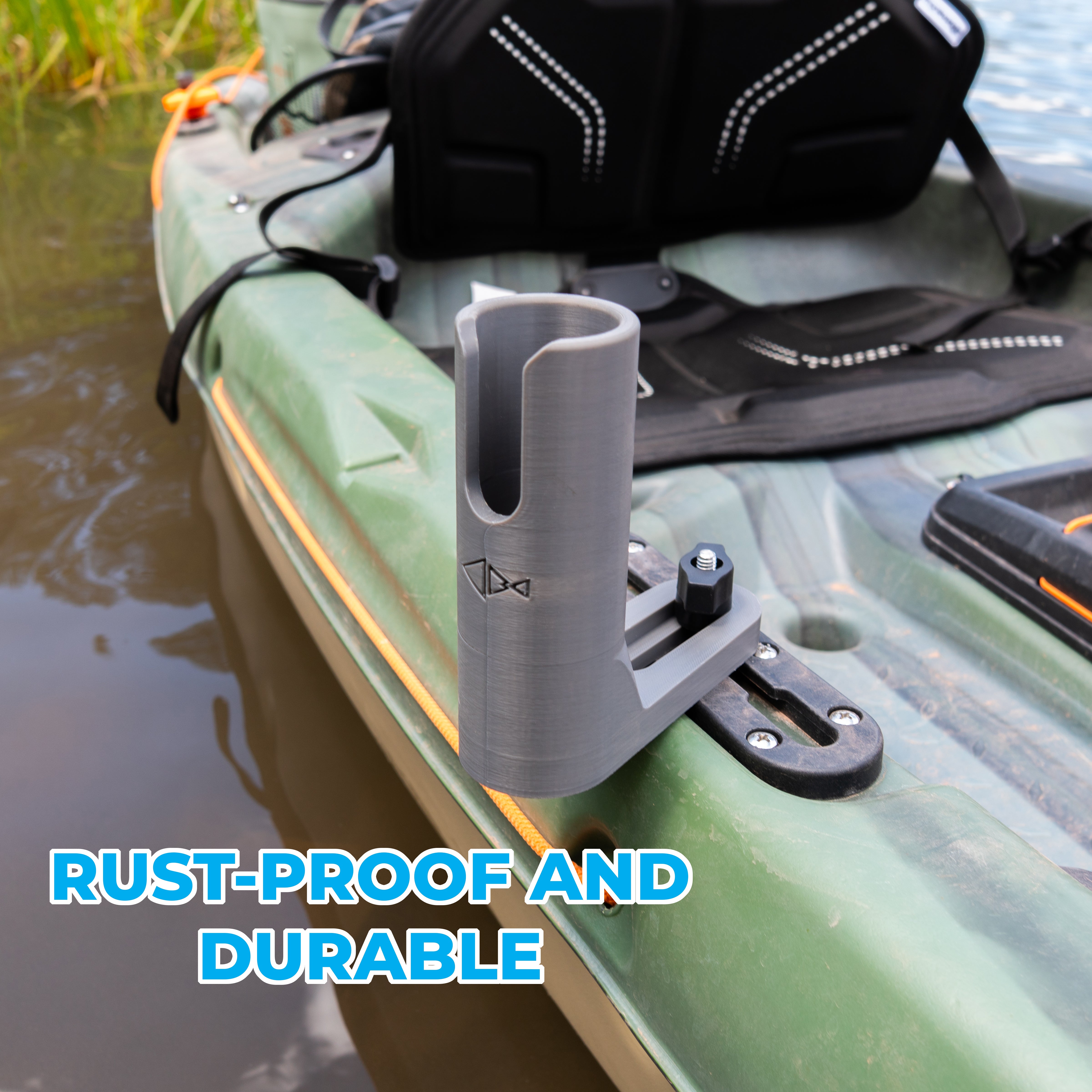kayak fishing rod holder location Rod holder adjusts up and down with a set screw Ultimate Guide To Kayak Rod