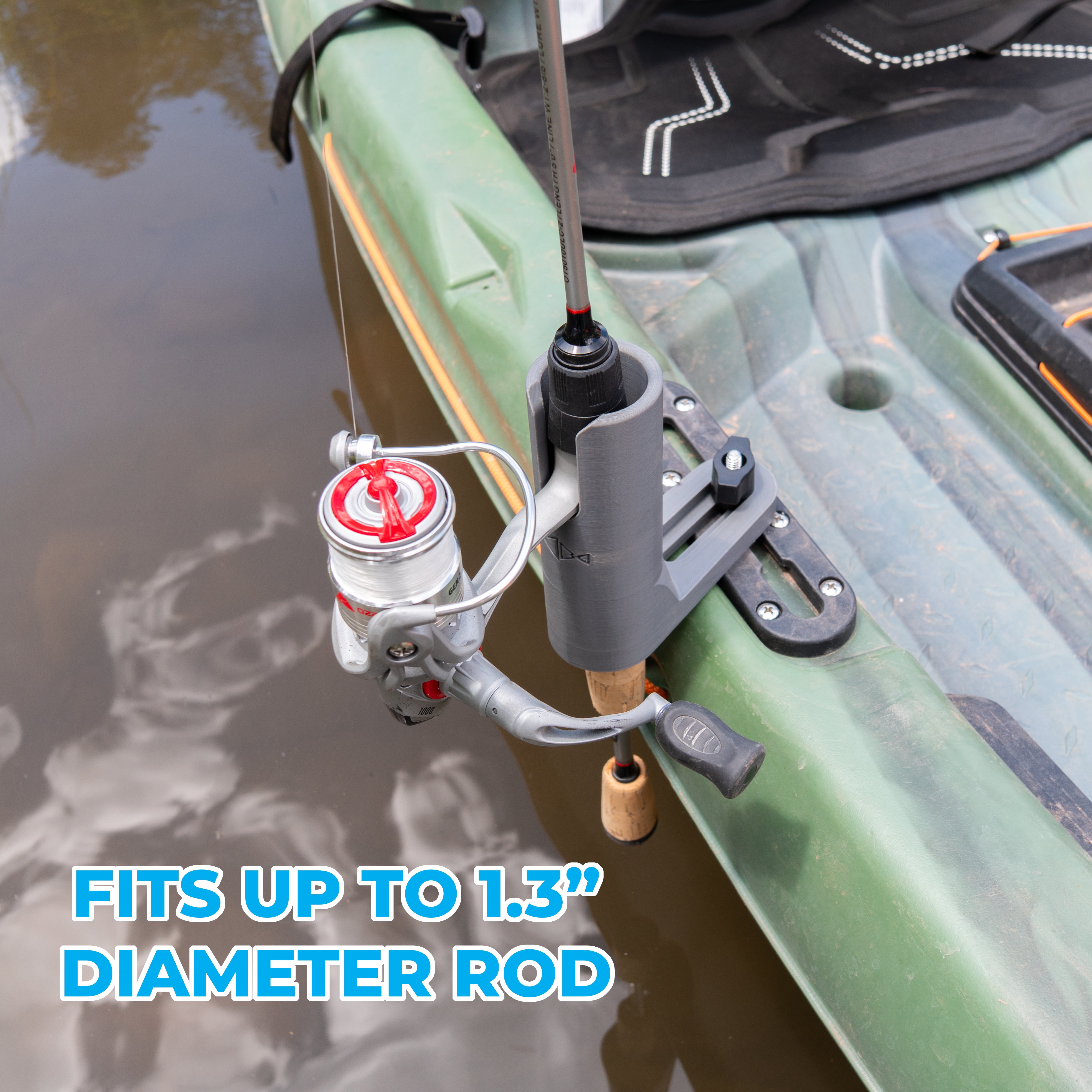 kayak with fishing rod holder Stainless Steel CLIP ON FISHING ROD HOLDER FOR KAYAKS AND CANOES Installs in seconds No holes to drill No tools needed Adjustable/Removable Clip on fishing rod holder for sit inside kayaks and canoes Custom kayak rod holder review: