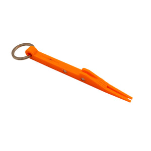 Nail knot tool by Pesca Innovations in orange on a white background.