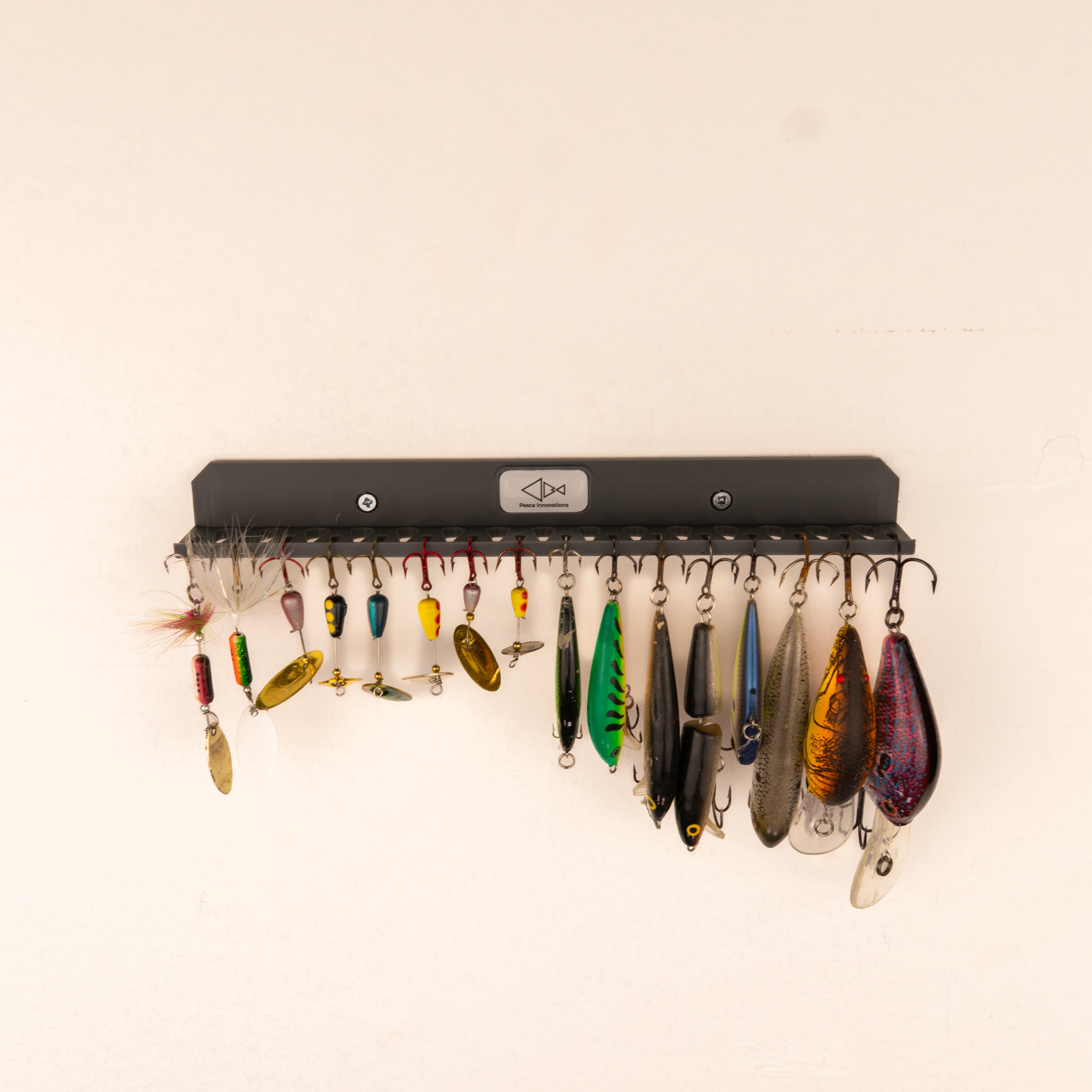 Fishing Lure Holder | Wall Mount Gray Fishing Lure Holder | Wall Mount Gray