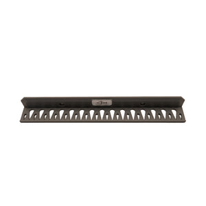Fishing lure holder by Pesca Innovations front view with no fishing lures on a white background,
