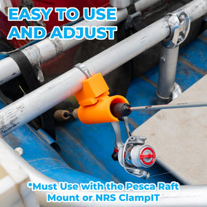 Raft Fishing Rod Holder – Frame Mount Rod Holder for Fly, Spinning and Baitcasting Rods