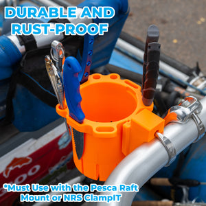 Raft Cup Holder – Water Bottle and Tumbler Holder for Raft Frames, Fits 12-40 oz