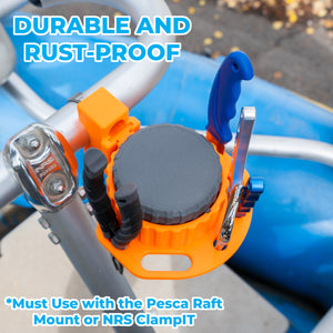 Raft Bait Container – Bait, Fly and Tackle Holder for Raft Frames with Magnetic Lid