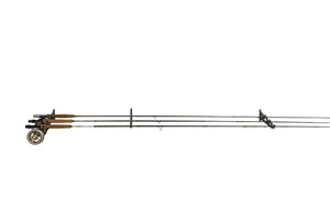 Fishing Rod Holder Triple Wall by Pesca Innovations front view showing three fly fishing rods mounted on a wall