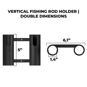 Vertical Fishing Rod Holder | Double