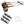 Fishing Rod Holder Triple Wall by Pesca Innovations main image showing three brackets, hardware, and mounted with rods.