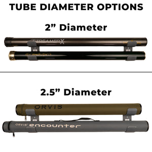 Fly rod tube holder double wall tube diameter options image