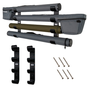 Fly Rod Tube Holder Wall Mount | Quad