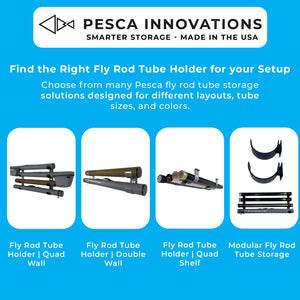 Pesca Innovations Fly Rod Tube Holders different options image. 