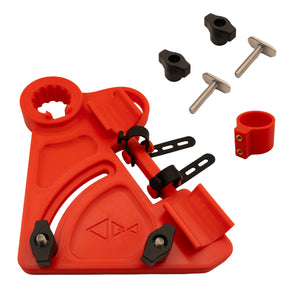 Kayak Stakeout Pole Holder in the red color option