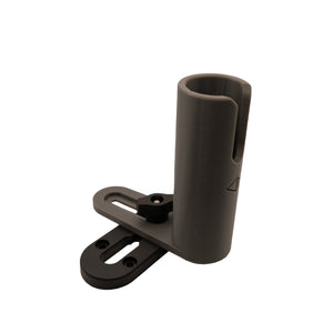 The Kayak Fishing Rod Holder by Pesca Innovations is adjustable while mounted on the T-rail. 