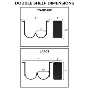 fly rod tube holder double shelf dimensions