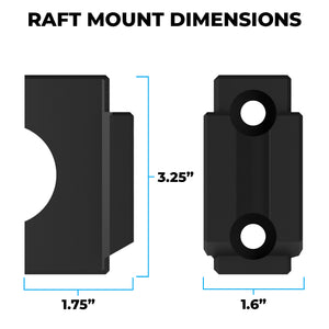 Raft Frame Mount – Accessory Base for 1-5/8" Raft Frame Pipe, U-Bolt Included