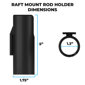 Raft Fishing Rod Holder – Frame Mount Rod Holder for Fly, Spinning and Baitcasting Rods