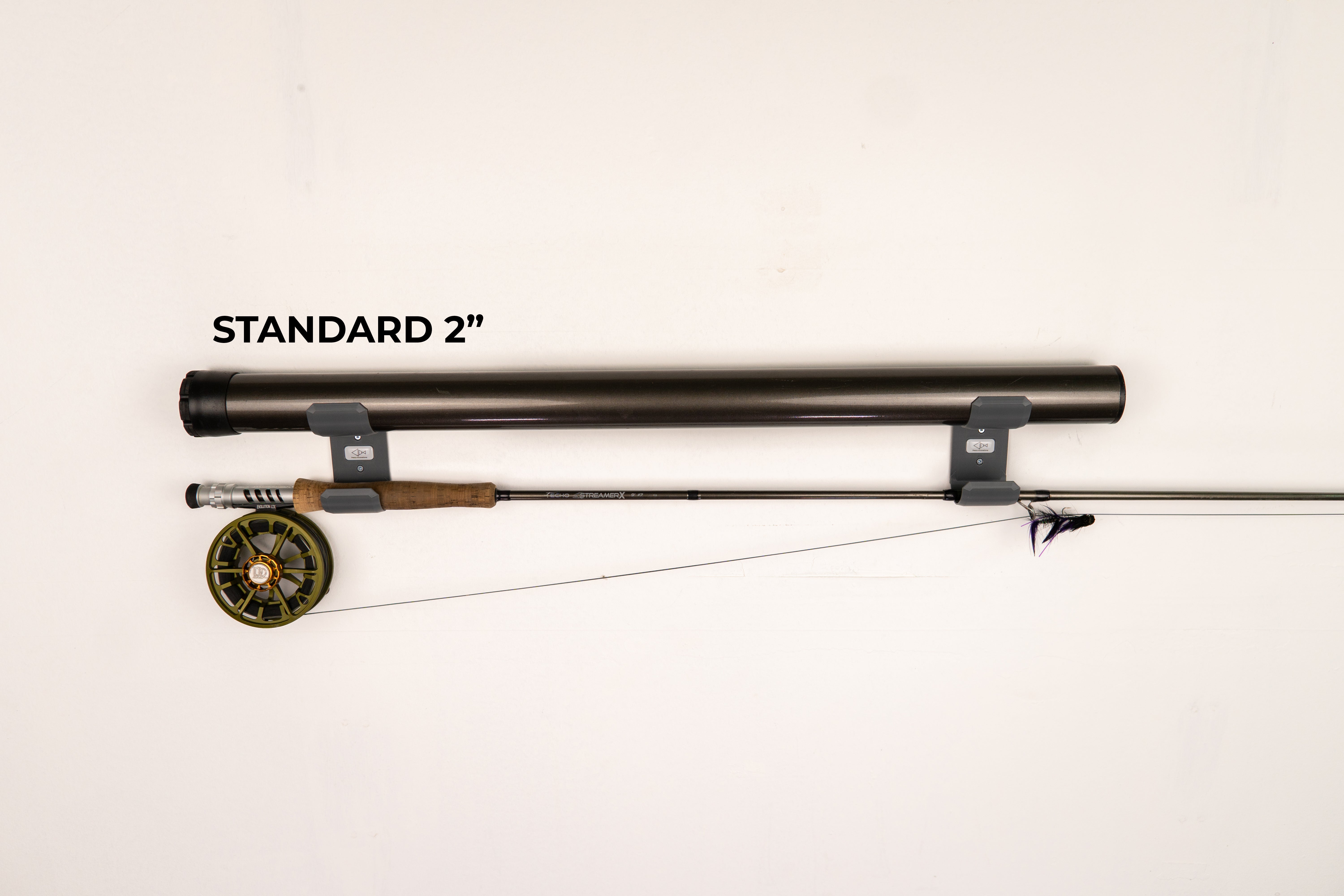 telescopic fishing rod holder Fishing Rod and Tube Holder Orange / Standard (2")