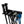Black ski pole holder by Pesca Innovations with ski poles hanging by the straps and by the handle.