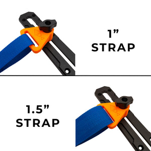 Two views of a strap with different width labels on a white background