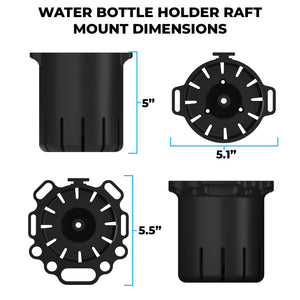 Raft Cup Holder – Water Bottle and Tumbler Holder for Raft Frames, Fits 12-40 oz
