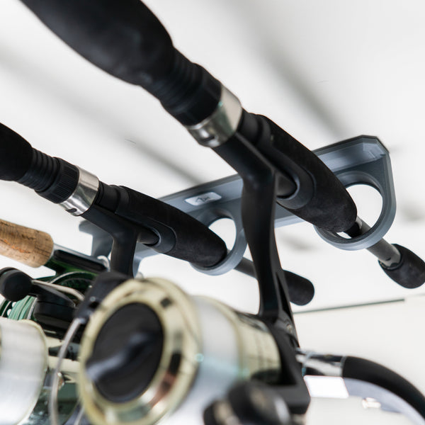 The Multi Mount Fishing Rod Holder by Pesca Innovations can hold any three fishing rods fully assembled. 