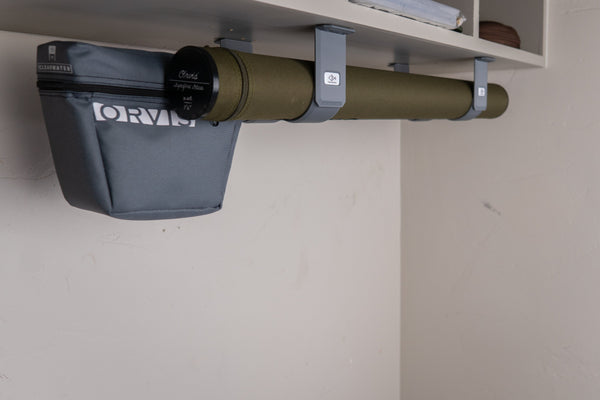 The Fly Rod Tube Holder Double Shelf by Pesca Innovations is durable, rust-proof and lightweight. 