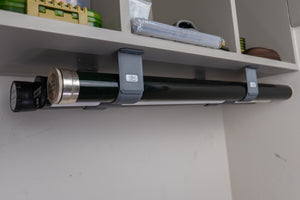 The Fly Rod Tube Holder Triple Shelf by Pesca Innovations is durable, rust-proof and lightweight.