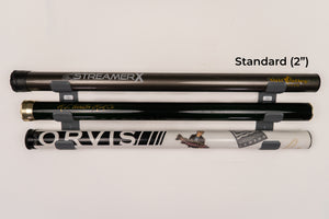 The Pesca Innovations Fly Rod Tube Holder Triple Wall comes in a two inch diameter size. 