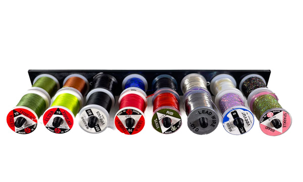 The Fly Tying Thread Holder for your Wall by Pesca Innovations is perfect for storing fly tying thread spools on any wall. 