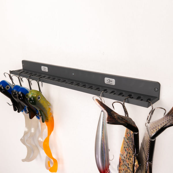 The Magnum Fishing Lure Holder by Pesca Innovations is modular, it can easily be expanded to any length. 