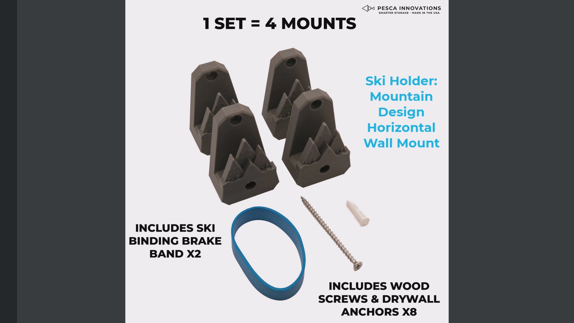 About the ski holder mountain design by Pesca Innovations