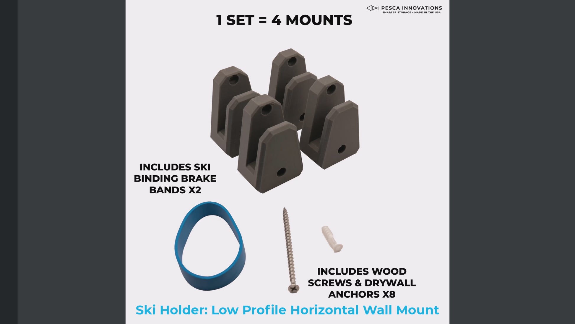 About the horizontal ski holder low profile by Pesca Innovations