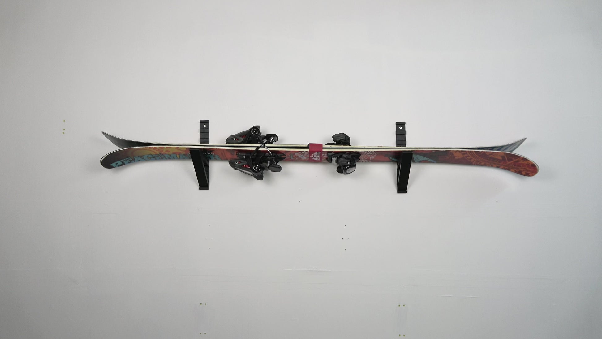 The Ski Holder Attachment in action. 