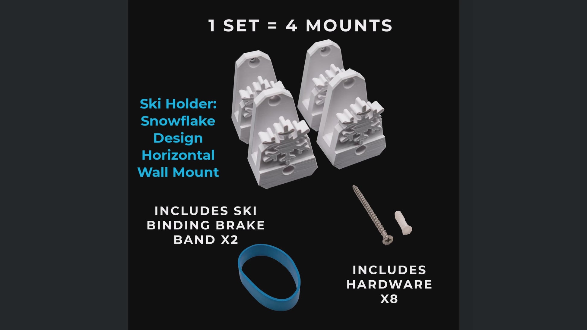 About the horizontal ski holder snowflake design by Pesca Innovations
