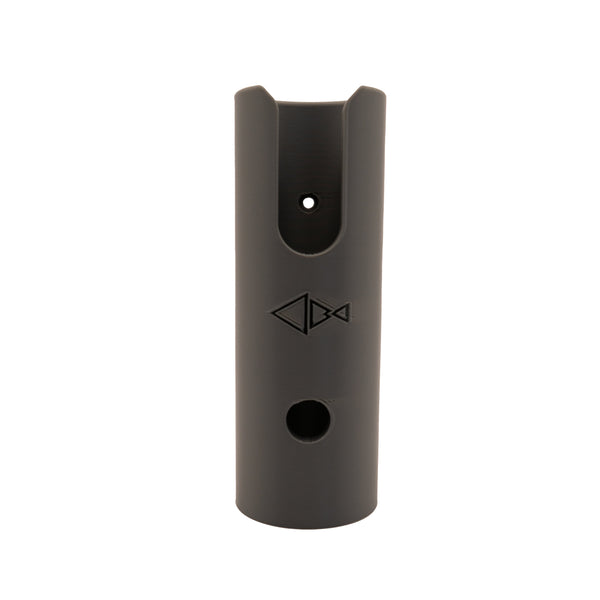 The Vertical Fishing Rod Holder Single Wall Mount by Pesca Innovations is made of lightweight, durable, rust proof, and weather resistant PETG.